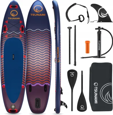 Produktbild von Sup Aufblasbares Tsunami 350 Cm Wasserbrett Mit Rucksackpumpe Und Ballastierung