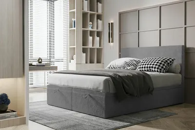 Produktbild von VELAR Boxspringbett mit bettkasten "MISTO", 180 cm, Grau