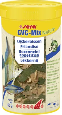 Produktbild von Fischfutter sera GVG Mix Royal Flakes 250 ml (62 g), Leckerbissen