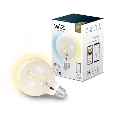 Produktbild von WiZ Filament G95 Globe Klarglas LED-Leuchtmittel | steuerbar per App, Alexa, Google Home und IFTTT