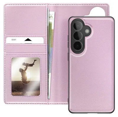 Produktbild von Mayaxess, 2-in-1 Wallet Etui mit abnehmbarer Hülle für Samsung Galaxy S26, Champagnerrosa