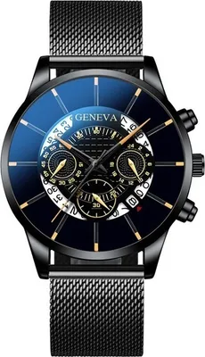 Produktbild von Moderne Herrenuhr HA-12149 in Schwarz KP12149