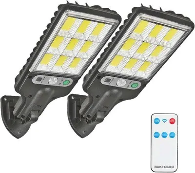 Obrázek produktu pro Solární lampy s pohybovým čidlem pro venkovní použití – 3 režimy, vodotěsnost IP65, 108 COB LED