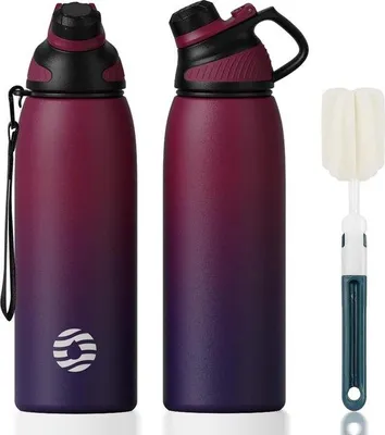 Produktbild von Famanu Sporttrinkflasche 1 l - mit magnetischem Deckel, BPA-frei, für Schule und Fitness
