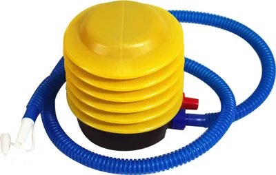 Image de Pompe à air portable avec tuyau, pompe à air en plastique pour le sport, les matelas, les bateaux gonflables, les ballons d'exercice, les ballons de baudruche, les anneaux de natation, les jouets de piscine