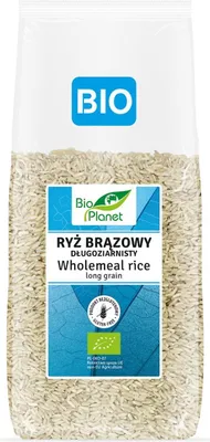 RYŻ BRĄZOWY DŁUGOZIARNISTY BEZGLUTENOWY BIO 1 kg - BIO PLANET