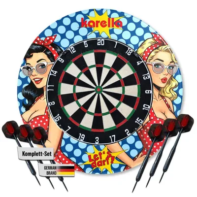 Produktbild von Karella - Dartboard BullOut Set inkl. Surround und 2 Satz Steeldarts