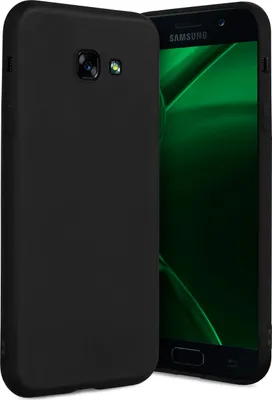 Produktbild von ONEFLOW® Slim Case kompatibel mit Samsung Galaxy A7 (2017) - Hülle ultra dünn aus Silikon, Schwarz