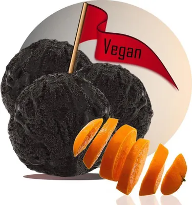 Produktbild von Orange Schwarzes Eispulver Vegan Zucker-, laktosefrei 333 g