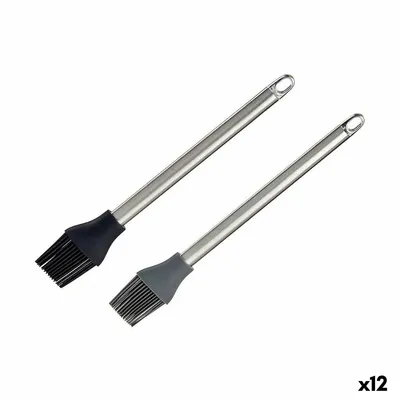 Image de Pinceaux de cuisine en silicone acier inoxydable 28 x 4,5 X 2 cm (12 pièces)