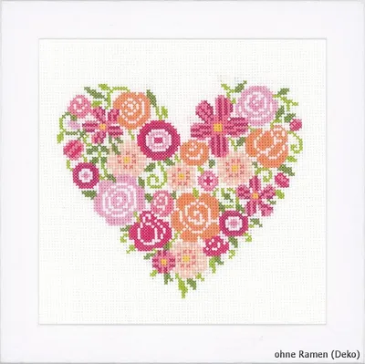 Produktbild von Vervaco Stickpackung Zählmuster "Blumenherz", Zählmuster