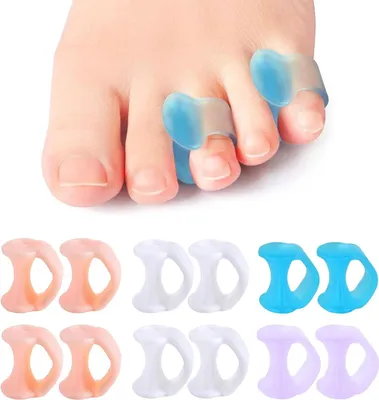 Produktbild von 12 Stücke Zehentrenner, Pinky Toe Separatoren, Zehenspreizer für alle Zehen, Zehenspreizer Kleiner Zeh,Zehenspreizer Silikon, Kleiner Zehenschutz für überlappende Zehen