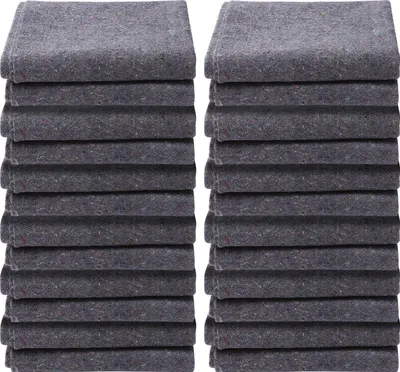 Zdjęcie produktu dla Koce do przeprowadzki SucceBuy, 183,9 x 137,2 cm, 9,5 kg/dz, opakowanie 12 podkładek wykonanych z bawełny pochodzącej z recyklingu, wytrzymałych i chroniących meble i podłogi