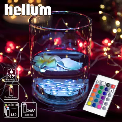 Produktbild von LED Licht RGB Unterwasser Beleuchtung f. Pool, Aquarium, Teich IP68 Deko bunt