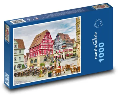 Zdjęcie produktu dla Puzzle 1000 Historyczny rynek z domami szachulcowymi - martinpuzzle