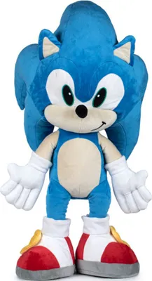 Produktbild von Sega Sonic Plüschtier, Blau, 70 cm, aus Plüsch, hochwertig, offiziell lizenziert, für Kinder ab 3 Jahren