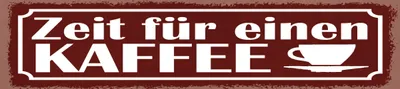 Produktbild von vianmo Holzschild 10x46 cm Zeit für einen Kaffee