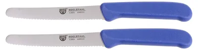 Produktbild von GRÄWE Tafel- / Brötchenmesser, blau, 2er-Set