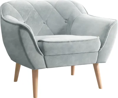 Produktbild von MIRJAN24 Sessel Skand 1, Polstersessel mit Wellenfeder, Holzfüße, Wohnzimmer Kollektion (Farbe: Paros 05)