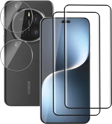 Produktbild von 4in1 Set für Honor Magic 7 Lite 5G  2x Display Schutzglas + 2x Kameraschutz 9H Panzerfolie