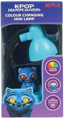 Zdjęcie produktu dla Lampka LED KPop Demon Hunters z figurką Derpy, 11 cm