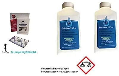 Produktbild von Reinigungstabletten für Kaffeevollautomaten 10 Stück + Universal Flüssig-Entkalker, für Kaffeeautomaten Kaffeemaschinen Padmaschinen 2x 250 ml