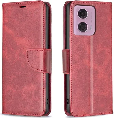Produktbild von Mobigear Excellent  Motorola Moto G04 Hülle Klapphülle Geldbörse - Rot