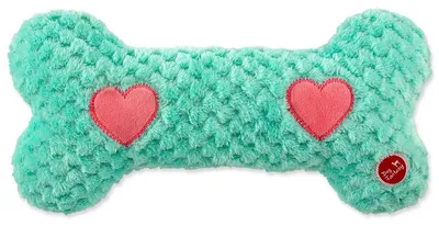 Produktbild von Dog Fantasy Cuddle Spielzeug Heizknochen türkis 30cm