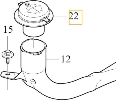Zdjęcie produktu dla VOLVO XC60 II korek wlewu płynu spryskiwaczy OE 31662350