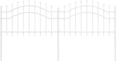 Produktbild von Gartenzaun Woerden Weiß 240 x 115 cm Pulverbeschichteter Stahl