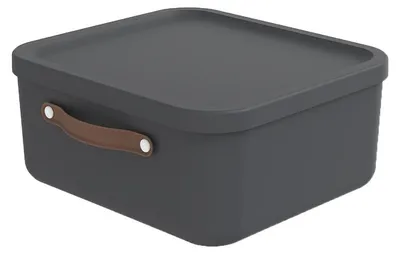 Produktbild von Rotho Aufbewahrungsbox 20 L Maloja - Kunststoffbox mit Deckel - Stapelbox 39,5 x 38,0 x 17,7 cm - Plastikbox Ordnungsbox Allzweckkiste