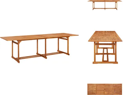Image de vidaXL Table de jardin à manger 280x90x75 cm Bois massif Acacia - Tables de jardin