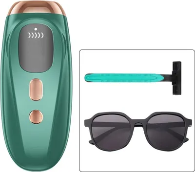 Immagine prodotto di INF Dispositivo Epilatore Laser IPL - Spina EU, Indolore, per Viso e Corpo Verde