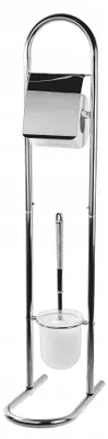 Produktbild von Epewex WC-Ständer 2in1 Edelstahl 80cm mit Papierhalter und Bürste
