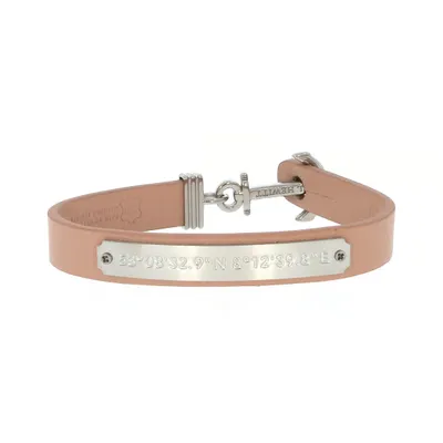 Produktbild von PAUL HEWITT Anker Armband Signum Koordinaten - Armband Leder Damen mit Anker Schmuck aus IP-Edelstahl , Größe:L