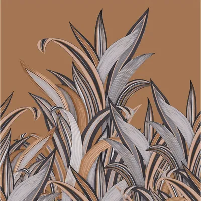 Produktbild von Fototapete 542257 Vliestapete Botanical Dschungel 200 x 280 cm Rasch Selection Grau Braun
