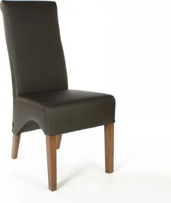 Produktbild von Lederstuhl Lederstühle Regina Dark Braun Nussbaum Esszimmerstuhl Stuhl Stühle