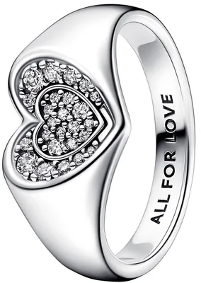 Produktbild von Pandora Ring Silber 925 Radiant Heart Pavé Signet Ring 192491C01 Zirkonia 17