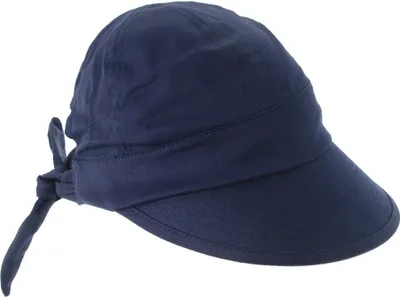 Seeberger Schildkappe aus 100% Baumwolle mit Schleife hinten in blau