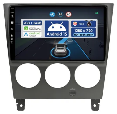 Obrázok produktu pre Android 14, autorádio pre modely výroby 2002-2007, 9-palcové 2DIN s bezdrôtovým Carplay