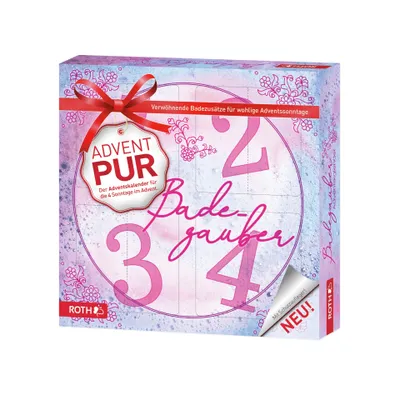 Produktbild von ROTH Adventskalender PUR "Badezauber" mit 4 Türchen, für jeden Adventssonntag eines, enthält hochwertige Badekugeln und -zusätzen