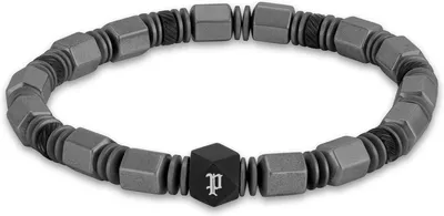 Image de Police PEAGB0083401 Bracelet pour homme Hexchain Gris/Noir