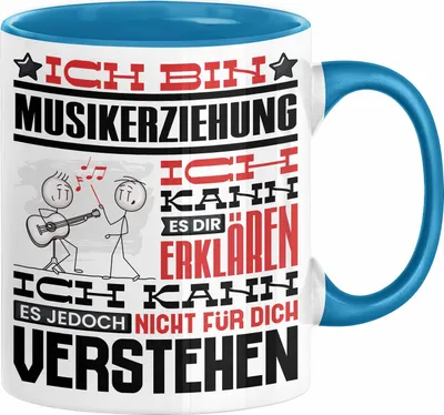 Produktbild von Musikerziehung Geschenk Tasse Lustige Geschenkdiee für einen Musikerziehung Geburtstag Ich Bin Musikerziehung Ich Kann Es Dir Erklären Aber Nicht Für Dich Verstehen (Blau)