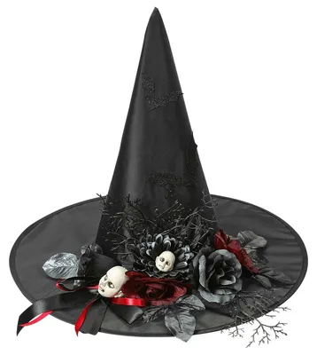 Immagine prodotto di WIDMANN Cappello da strega con pipistrelli, nero