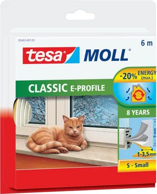 Obrázek produktu pro E-profilové těsnění bílé 6m:9mm tesa 5463