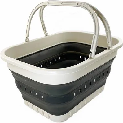 Produktbild von Famanu Faltbare Kühlbox 19 Liter mit Griff - Grau/Schwarz