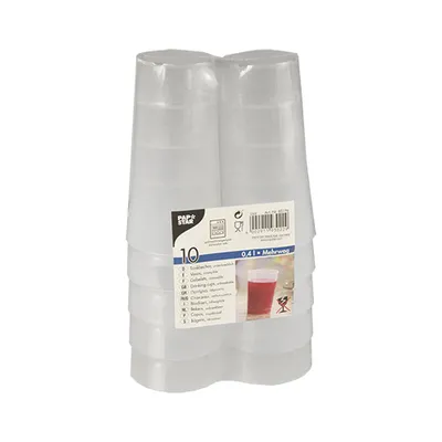 Produktbild von PAPSTAR Kunststoff-Trinkbecher PP 0,4 l transluzent 10er