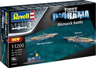 Image de Revell First Diorama Set - Bismarck Battle 1:1200