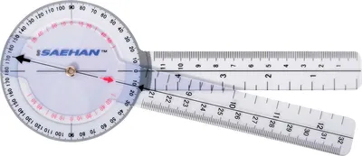 Produktbild von Goniometer Winkelmesser, Stellwinkel, Kurslineal, Schenkellänge 20 cm