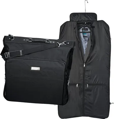 Produktbild von Kleidersack aus Polyester mit Metallschild
